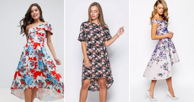 Модные цвета платьев 2019 цветочные