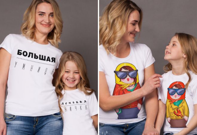 футболки для мамы и дочки