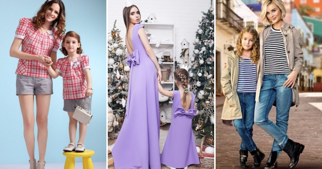 Одинаковая одежда для мамы и дочки – модный тренд современности